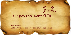 Filipovics Konrád névjegykártya