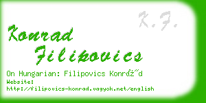 konrad filipovics business card